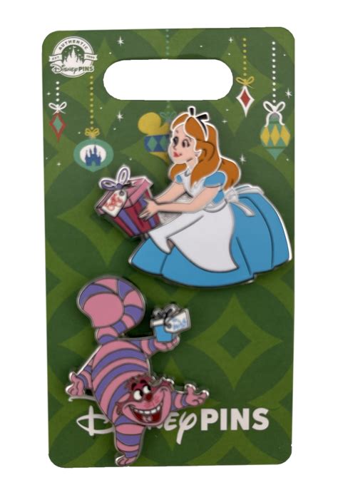 Disney Holiday Pin Set Alice In Wonderland And Cheshire