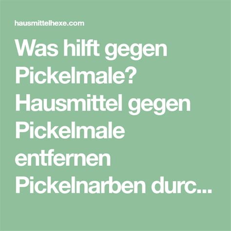 Es unterstützt den heilprozess der haut. Pickelmale entfernen: Hausmittel gegen Pickelmale und ...