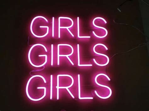 Girls Neon Sign Pastel Pink Aesthetic Picture Collage Wall Neon Signs