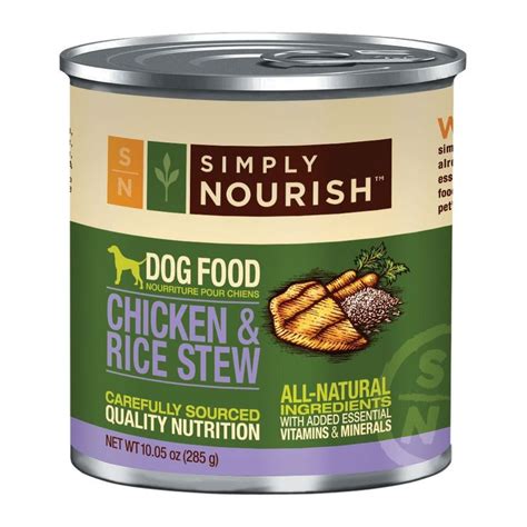 Enriched with antioxidants, super premium dog food is designed to meet all of the nutritional needs of your pet. Simply Nourish Chicken and Rice Stew Canned Dog Food ...