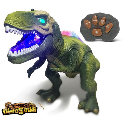 Remote Control Dinosaur For Kids With Light Up Eyes And Roaring Sound