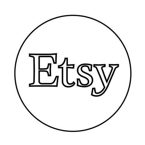 Etsy Logo Black Outline Etsy Logo Etsy Shop Marketing Etsy Black