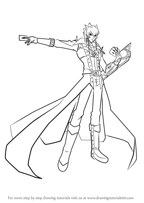 Learn How To Draw Jack Atlas From Yu Gi Oh Yu Gi Oh Step By Step