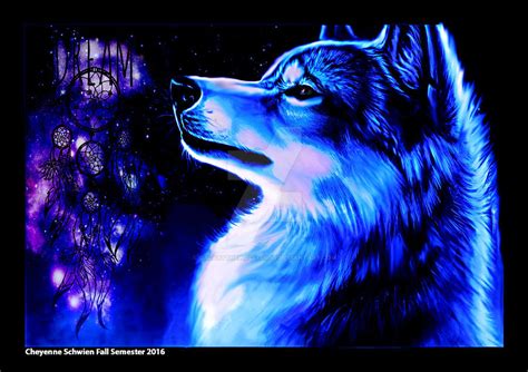 Galaxy Wolf Dream Catcher By Cheyenne Schwien By Galaxythewolffurry On