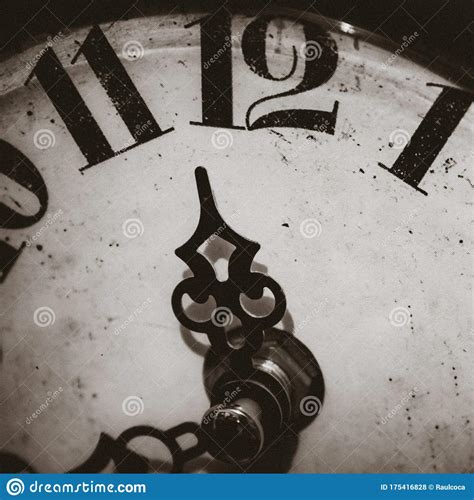 Closeup View Of Vintage Clock Hands Stock Photo Image Of Circle