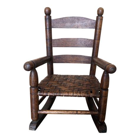 Basket Weave Country Childs Rocking Chair Chairish