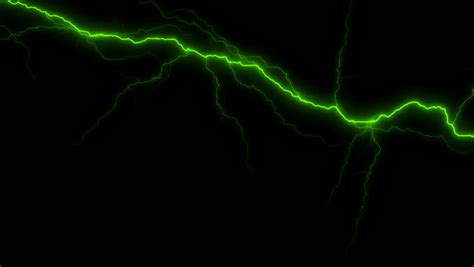 Green Lightning On A Black Background Stock Footage Video 15103594