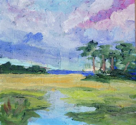 Impressionist Marsh Painting By Rebecca Croft Fine Art America