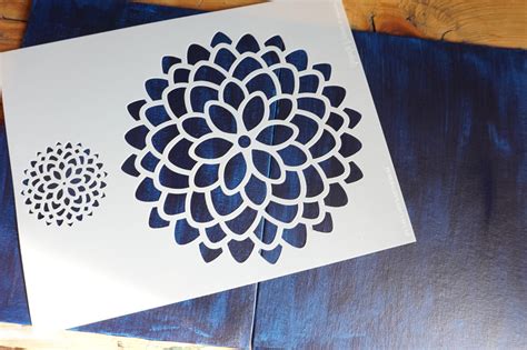 Diy Affordable Stencil Art Using Chrysanthemums Stencil Stencil 1
