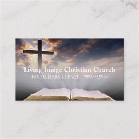 Pin On Christian Business Card Templates Custom Personalized Design