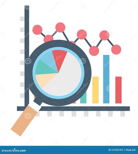 Analysis Isolated Color Vector Illustration Icon Stock Vector