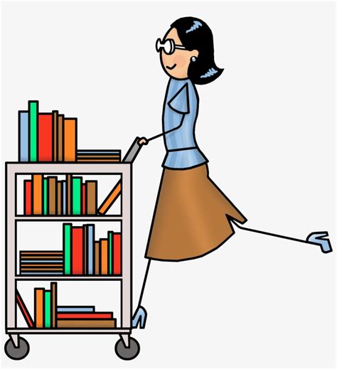 Clipart Library Librarian Library Book Cart Clip Art Transparent Png