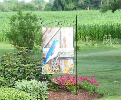 Wrought Iron Large Flag Holder Arbor Two Piece Free Shipping