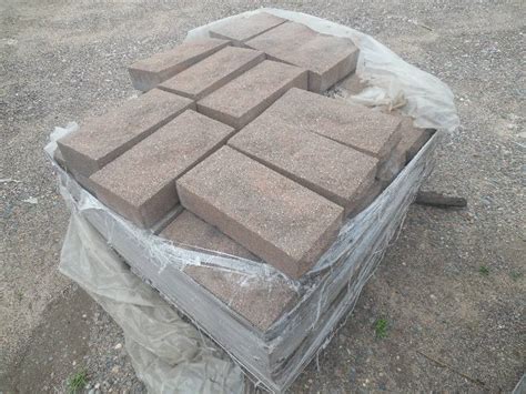 Pallet Of Patio Pavers Massive Concrete Blocks Pavers Retaining