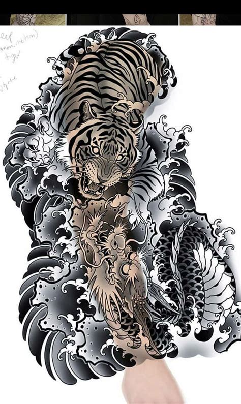 Pin By Tru Asian On Dragons Japanese Sleeve Tattoos Tiger Tattoo