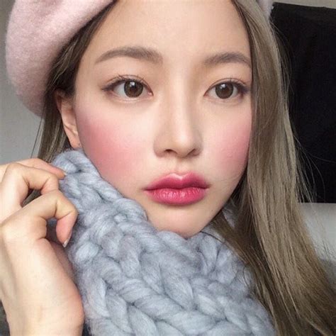 Flushed Cheeks Heavy Blush Pink Lips Makeup Looks Winter