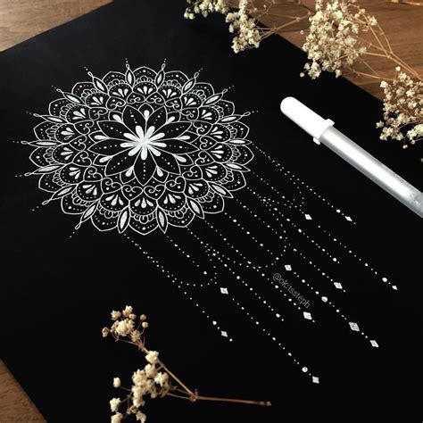 12 Captivating Drawing On Creativity Ideas Mandala Design Art Black
