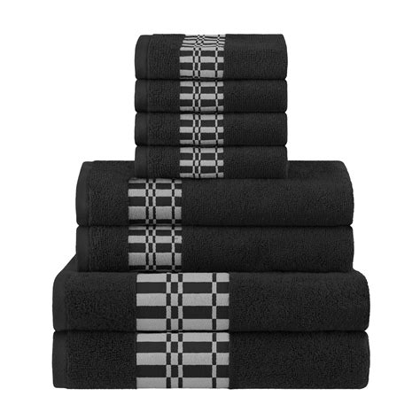 Superior Cotton 8 Piece Towel Set 550 Gsm Plush Quick Dry