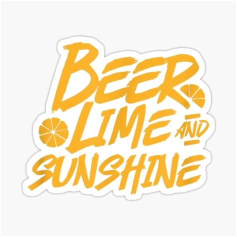 Beer Lime Sunshine Beach Summer Vacation Drinking Sticker For Sale