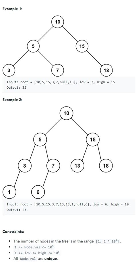GoLang Algorithm To Compute The Range Sum Of A Binary Search Tree