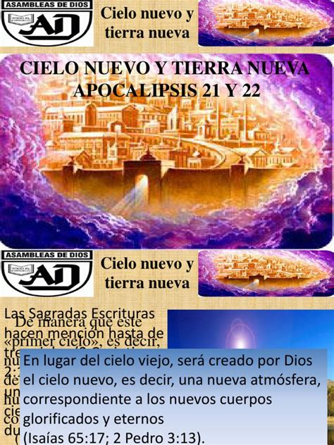 Cielo Nuevo Tierra Nueva Apocalipsis 21 Y 22 Libro De Revelación