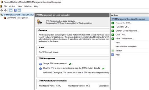 Tpm Management Console Shows An Error Message After Clearing