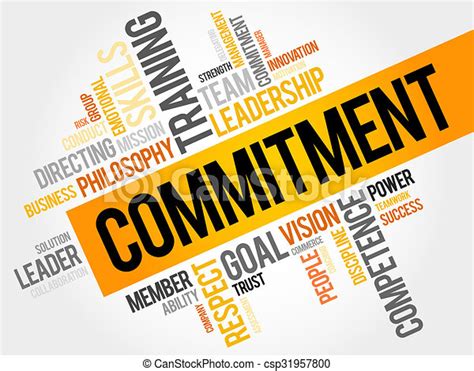 Stock Illustration Of Commitment Word Cloud Business Concept