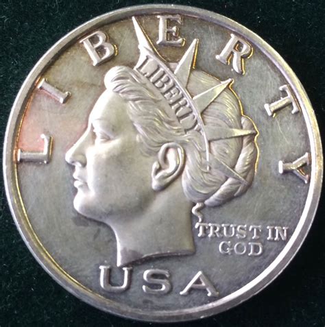 Usa 2003 10 Silver 1 Oz 999 Fine Liberty Dollar