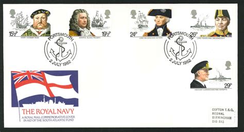 1982 Royal Navy Commemorative Cover Portsmouth Postmark 64 10490