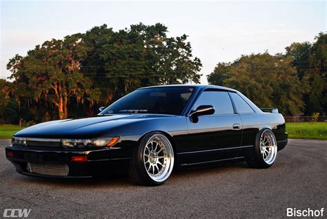 Black Nissan S13 Silvia 180sx - CCW D110 Three-Piece Wheels - CCW Wheels