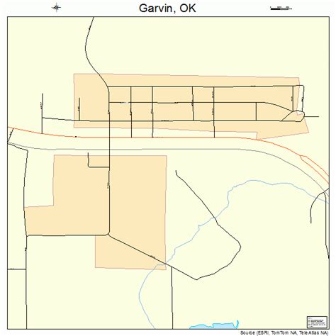 Garvin County Map With Sections