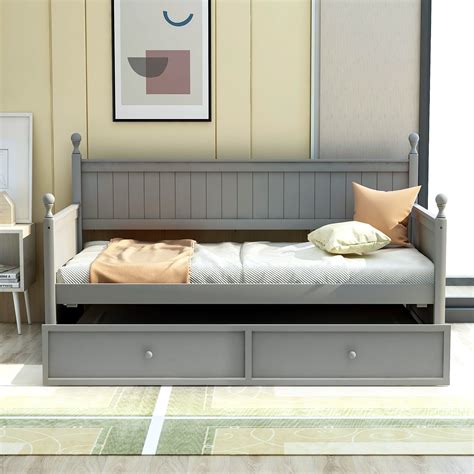 Tophomer Daybed With Trundle And 2 Storage Drawers For Kids Teens No