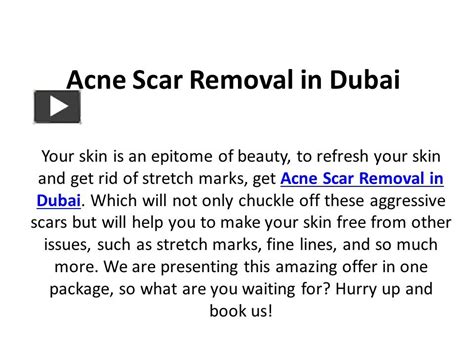 Ppt Acne Scar Removal In Dubai Powerpoint Presentation Free To
