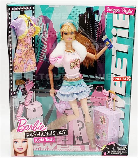 Fashionistas World Tour Swappin Styles Barbie Doll 2011 Mattel V9514 New