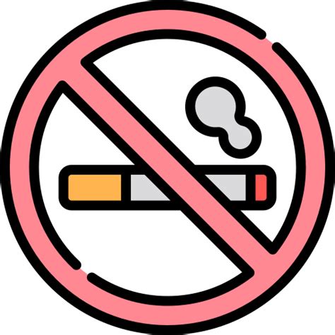 No Smoking Free Signs Icons