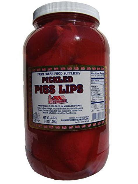 Pickled Pigs Lips Oz Container Walmart Com