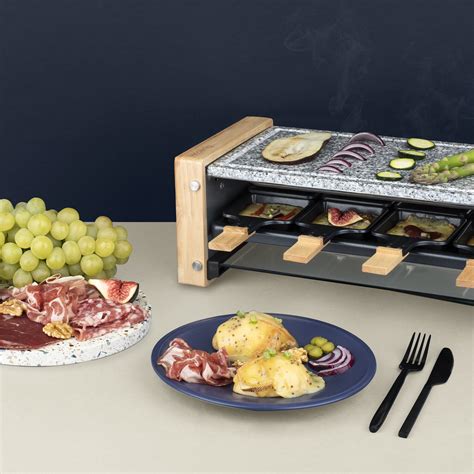 Freundliche Küche raclette fondue grill raclette in Holzoptik