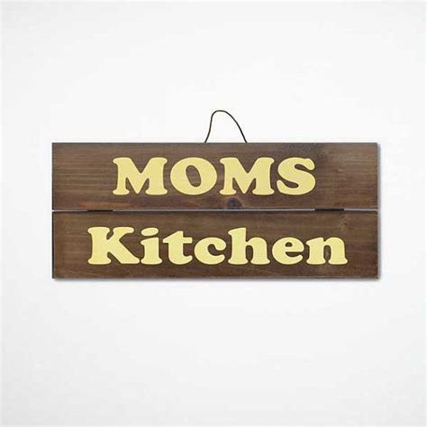 Moms Kitchen Wood Plank Sign Painted Sign Rustic Vintage Kitchen