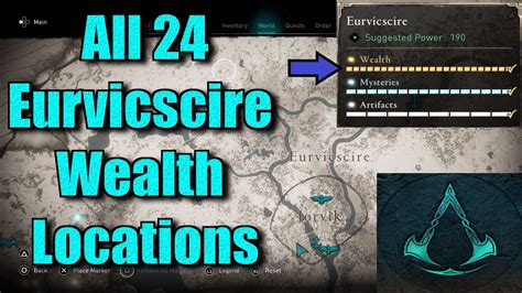Assassin S Creed Valhalla All Eurvicscire Wealth Locations Guide Youtube