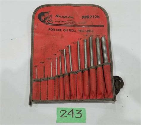 Snap On Ppr712k Roll Pin Punch Set Adam Marshall Land And Auction Llc