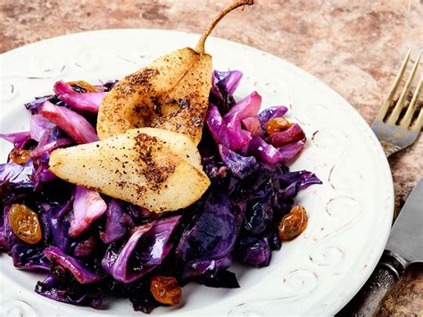 Recette Chou rouge confit aux poires