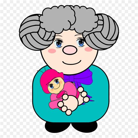 cute cartoon grandma clip art