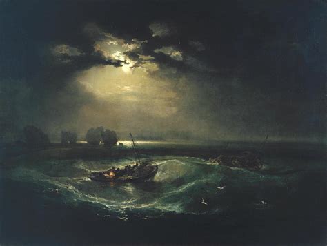 Fishermen At Sea Exhibited 1796 By Joseph Mallord William Turner