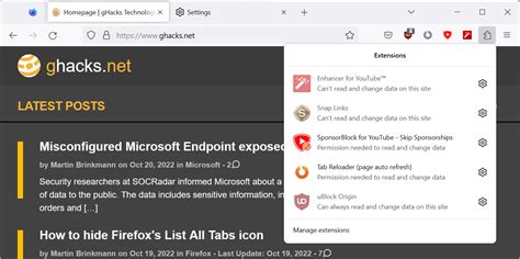 January S Firefox Release Will Support Manifest V Extensions GHacks Tech News