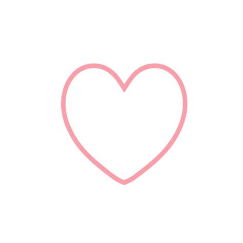 Premium Psd Pink Heart Outline