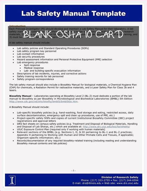 › printable safety training cards. 10 Best Blank Osha 10 Card in 2020 | Osha, Cards, Checklist template