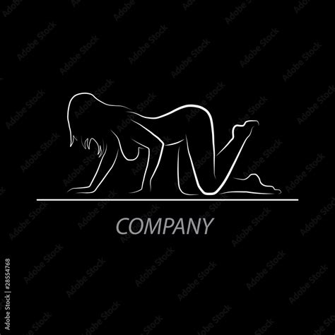 Logo Sexy Shop Profile Of Nude Woman Vector Stock Vektorgrafik
