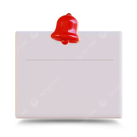 Caixa De Mensagem De Lembrete Com ícone De Notificação Vermelho 3d Png