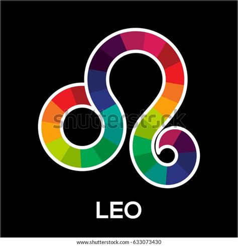 Zodiac Symbol Leo Colorful Concept Stock Vector Royalty Free