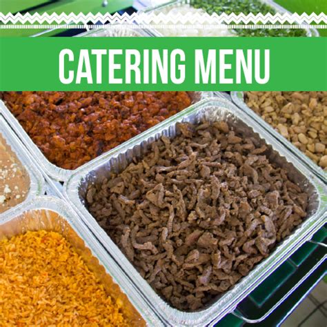 We had a really good dinner. catering menu - Taqueros Mexican Food